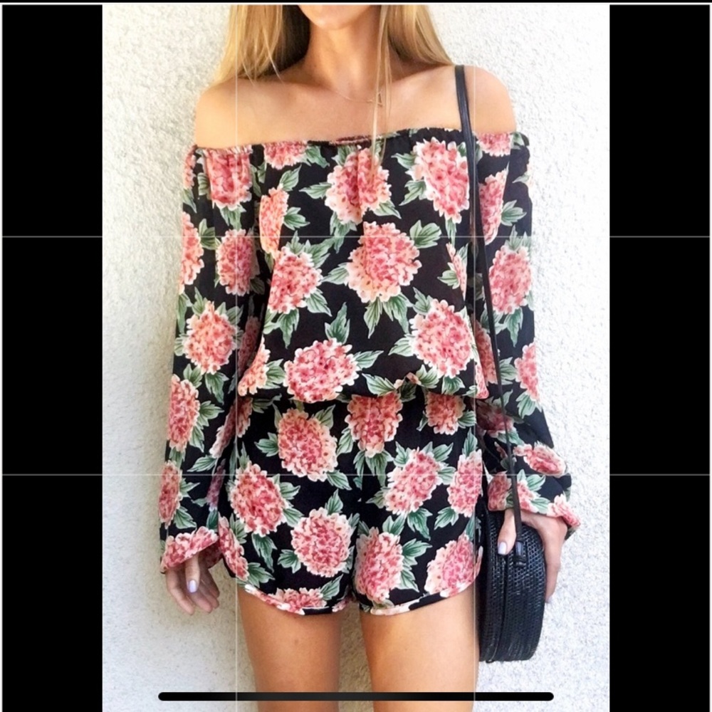 EUC Show Me Your Mumu off the shoulder romper